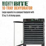 LEM Products MightyBite 10-Tray Dehydrator, Food Dehydrator for Beef Jerky, Meat, Vegetables, and Fruits, Includes Dryer Machine and 10 Trays, Black