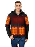 ORORO Men's Dual Control Heated Jacket with 5 Heat Zones (Pocket Heating), Heating Coat with Battery (Black,3XL)