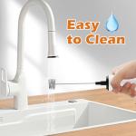 YANDEA Electric Milk Frother Handheld Rechargeable with Cover-Coffee Frother Wand, Drink Mixer Handheld with Double Spring Coil Whisk 2 Speed Adjustable for Latte, Cappuccino, Matcha, Egg (White)