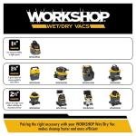 Wet/Dry Vacuum Floor Brush Attachment for 1-7/8" Wands