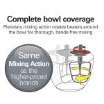 Hamilton Beach Electric Stand Mixer, 4 Quarts, Dough Hook, Flat Beater Attachments, Splash Guard, 7 Speeds with Whisk, Easy-Carry Top Handle, Red