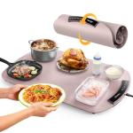 COLDFILL Food Warming Mat, Large Electric Warming Mat for Food & Buffet Party, 8 Temp Levels & 4H Timer, 5s Full-Surface Heating, Waterproof Silicone, Roll-Up Design, Easy to Clean