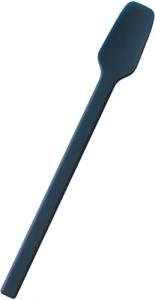 Carrotez Small Silicone Spoon, Mini Spatula, Small Spatulas for Kitchen Use, Spoonula, Perfect for Eating, Stirring, Spreading, 7.3", 1 pc - Navy