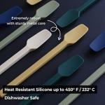 Carrotez Small Silicone Spoon, Mini Spatula, Small Spatulas for Kitchen Use, Spoonula, Perfect for Eating, Stirring, Spreading, 7.3", 1 pc - Navy