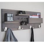 Homanu 10 Pack Coat Hooks, Heavy Duty Double Prong Coat Hooks Wall Mounted with 20 Screws, No Rust White Metal Wall Hooks for Hanging Towel, Coat, Bag, Hat, Cup, Key