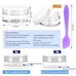 MotBach 100 Pack 5g Plastic Jars with Lids, 5ml Round Clear Cosmetic Containers Makeup Jars, 5gram Travel Size Container Jar with Spatulas for Makeup Sample Lotion Cream Ointment Salve Balm Powder