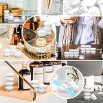 MotBach 100 Pack 5g Plastic Jars with Lids, 5ml Round Clear Cosmetic Containers Makeup Jars, 5gram Travel Size Container Jar with Spatulas for Makeup Sample Lotion Cream Ointment Salve Balm Powder