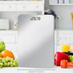 BLOCE Titanium Cutting Board for Kitchen, Stainless Non Stick Chopping Board, Upgrade Double Sided Food-Grade Titanium Board for Kitchen for Meat Cheese Vegetable (A)
