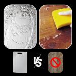 BLOCE Titanium Cutting Board for Kitchen, Stainless Non Stick Chopping Board, Upgrade Double Sided Food-Grade Titanium Board for Kitchen for Meat Cheese Vegetable (A)