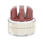 Kitchen Knife Sharpener with Suction base for Hands Free Pocket Knife Sharpeners,All-in-one Professional Knife and Tool Sharpener Suitable for: Kitchen Knives,Cleaver,Fruit Knives,Scissors(Red)