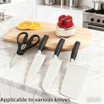 Kitchen Knife Sharpener with Suction base for Hands Free Pocket Knife Sharpeners,All-in-one Professional Knife and Tool Sharpener Suitable for: Kitchen Knives,Cleaver,Fruit Knives,Scissors(Red)