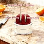 Kitchen Knife Sharpener with Suction base for Hands Free Pocket Knife Sharpeners,All-in-one Professional Knife and Tool Sharpener Suitable for: Kitchen Knives,Cleaver,Fruit Knives,Scissors(Red)