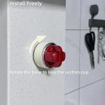 Kitchen Knife Sharpener with Suction base for Hands Free Pocket Knife Sharpeners,All-in-one Professional Knife and Tool Sharpener Suitable for: Kitchen Knives,Cleaver,Fruit Knives,Scissors(Red)