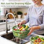 SmartTrends Salad Spinner, 5.3 QT Lettuce Spinner with Strainer, Fruit Cleaner with 4 Replaceable Blade for Shredding, Slicing and Pureeing, Salad Washer & Dryer for Quick Washing (Green)