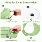 SmartTrends Salad Spinner, 5.3 QT Lettuce Spinner with Strainer, Fruit Cleaner with 4 Replaceable Blade for Shredding, Slicing and Pureeing, Salad Washer & Dryer for Quick Washing (Green)