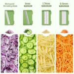 SmartTrends Salad Spinner, 5.3 QT Lettuce Spinner with Strainer, Fruit Cleaner with 4 Replaceable Blade for Shredding, Slicing and Pureeing, Salad Washer & Dryer for Quick Washing (Green)