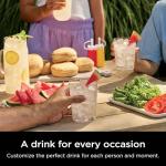Ninja Thirsti Max Custom Hydration System, Soda Maker, Sparkling Water Maker, Custom Still & Sparkling Drinks, Compact Design, With 60L CO₂ Cylinder & Flavored Water Drops, Silver WC2002