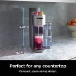 Ninja Thirsti Max Custom Hydration System, Soda Maker, Sparkling Water Maker, Custom Still & Sparkling Drinks, Compact Design, With 60L CO₂ Cylinder & Flavored Water Drops, Silver WC2002