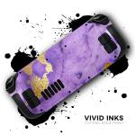 Design Skinz - Compatible with Steam Deck - Skin Decal Protective Scratch-Resistant Removable Vinyl Wrap Cover - Purple Marble & Digital Gold Foil V1