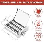 3-in-1 Pasta Attachment for KitchenAid Stand Mixer - Stainless Steel Pasta Maker with Roller, Spaghetti & Fettuccine Cutters | Professional Pasta Accessories for Homemade Noodles & Italian Cuisine