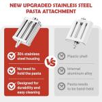 3-in-1 Pasta Attachment for KitchenAid Stand Mixer - Stainless Steel Pasta Maker with Roller, Spaghetti & Fettuccine Cutters | Professional Pasta Accessories for Homemade Noodles & Italian Cuisine