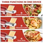 3-in-1 Pasta Attachment for KitchenAid Stand Mixer - Stainless Steel Pasta Maker with Roller, Spaghetti & Fettuccine Cutters | Professional Pasta Accessories for Homemade Noodles & Italian Cuisine