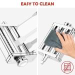 3-in-1 Pasta Attachment for KitchenAid Stand Mixer - Stainless Steel Pasta Maker with Roller, Spaghetti & Fettuccine Cutters | Professional Pasta Accessories for Homemade Noodles & Italian Cuisine