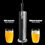 Kegerator Tower Insulator for Standard 3” Diameter Single Tap Draft Beer Tower, Stretchy Neoprene Beer Tower Cover to Minimize Condensation & Reduce Foam