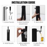 Kegerator Tower Insulator for Standard 3” Diameter Single Tap Draft Beer Tower, Stretchy Neoprene Beer Tower Cover to Minimize Condensation & Reduce Foam