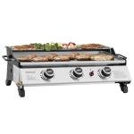 Royal Gourmet PD1303S 3 Burner Tabletop Propane Gas Griddle with Detachable Griddle Top, Includes Stainless Steel Warming Rack for Outdoor Cooking While Camping or Tailgating, Silver