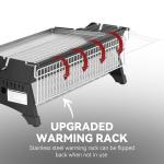 Royal Gourmet PD1303S 3 Burner Tabletop Propane Gas Griddle with Detachable Griddle Top, Includes Stainless Steel Warming Rack for Outdoor Cooking While Camping or Tailgating, Silver