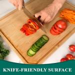 Bamboo Cutting Board, Empune 24" Wood Cutting Boards for Kitchen with Non-slip Rubber Feet Wooden Chopping Board for Meat and Vegetables, 3XL