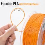 YXPOLYER Flexible PLA Soft Food-Grade Flex PLA Pro 3D Printer Filament for Printing Halloween Costumes Mask for Adult and Kids, Bouncy Airless Basketball, High-Elastic Pet Toys 1.75mm 1KG Orange
