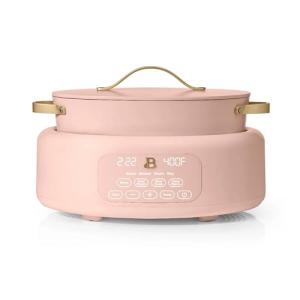 Beautiful 10-in-1 6Qt Electric Multi-Cooker by Drew Barrymore – Slow and Rice Cooker, Steamer, Dutch Oven, Sauté & More – Touch Display, Oven Safe, Dishwasher Safe (Rose)