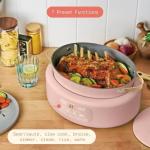 Beautiful 10-in-1 6Qt Electric Multi-Cooker by Drew Barrymore – Slow and Rice Cooker, Steamer, Dutch Oven, Sauté & More – Touch Display, Oven Safe, Dishwasher Safe (Rose)