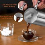 Small French Press Coffee Maker - Small 12oz/350ml Single Cup Metal French Press(1 Cup), Stainless Steel Double Wall Insulated Coffee & Tea Maker w/ 3 Extra Screens + 1 Spoon (Silver), Dishwasher Safe