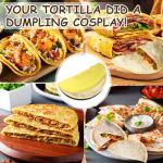 Tortilla Sealer, 10-12” Flour Tortillas | Make Sealed Tacos, Quesadillas, Burritos & More | Tortilla Press|BPA-Free, Dishwasher Safe, Tortilla Crimper-1Pack