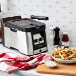 T-fal Deep Fryer with Basket, Electrics Stainless Steel 3.5 Liter Oil Capacity, 2.6 Pound Food Capacity 1800 Watts Easy Clean, Temp Control, Digital Timer, Oil Filtration, Dishwasher Safe Parts Silver