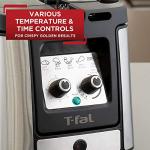 T-fal Deep Fryer with Basket, Electrics Stainless Steel 3.5 Liter Oil Capacity, 2.6 Pound Food Capacity 1800 Watts Easy Clean, Temp Control, Digital Timer, Oil Filtration, Dishwasher Safe Parts Silver