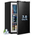 DOGHLY 3.0 Cu.Ft Upright Freezer with Removable Shelf, 7 Adjustable Thermostat, Stand-up Single Door Compact Freezer with Rapid Cooling Technology for Home, Kitchen, Dorm, Black (3.0 CU.FT)