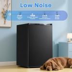 DOGHLY 3.0 Cu.Ft Upright Freezer with Removable Shelf, 7 Adjustable Thermostat, Stand-up Single Door Compact Freezer with Rapid Cooling Technology for Home, Kitchen, Dorm, Black (3.0 CU.FT)