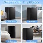 DOGHLY 3.0 Cu.Ft Upright Freezer with Removable Shelf, 7 Adjustable Thermostat, Stand-up Single Door Compact Freezer with Rapid Cooling Technology for Home, Kitchen, Dorm, Black (3.0 CU.FT)