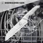 imarku® 14-Piece Kitchen Knife Set with Block and Sharpener, Professional Stainless Steel with Non-Slip Ergonomic Handle, Dishwasher Safe, Home Essential, Gray-White