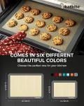 Silicone Baking Mat, Katbite Large Baking Mat Set of 3-2 Half Sheets Mats (11 5/8" x 16 1/2") + 1 Quarter Baking Sheets, Reusable & Nonstick Bakeware Mats for Cookies, Macarons, Bread and Pastry