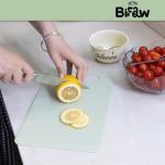 Bifeaw Cutting Board, Silicone Flexible Mats with Non-Slip Plastic Backplane, for Meat & Vegetables, 2 Pcs (Green and Blue)