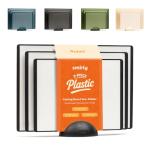 SMIRLY 3-Piece Non-Slip Plastic Cutting Board Set