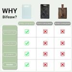 Bifeaw Cutting Board, Silicone Flexible Mats with Non-Slip Plastic Backplane, for Meat & Vegetables, 2 Pcs (Green and Blue)