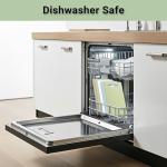 Bifeaw Cutting Board, Silicone Flexible Mats with Non-Slip Plastic Backplane, for Meat & Vegetables, 2 Pcs (Green and Blue)