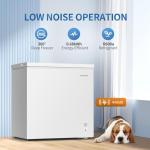 BANGSON 7.1 Cu.Ft Chest Freezer, Deep Freezer with Adjustable Thermostat, Top Open Door Freezer with Removable Basket, Quiet Operation, Ideal for Kitchen/Apartment/Office