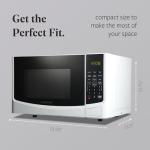 Farberware 0.9 Cu. Ft. Countertop Microwave Oven – 900W Power, Auto Cook Settings, Defrost, and Safety Lock – White